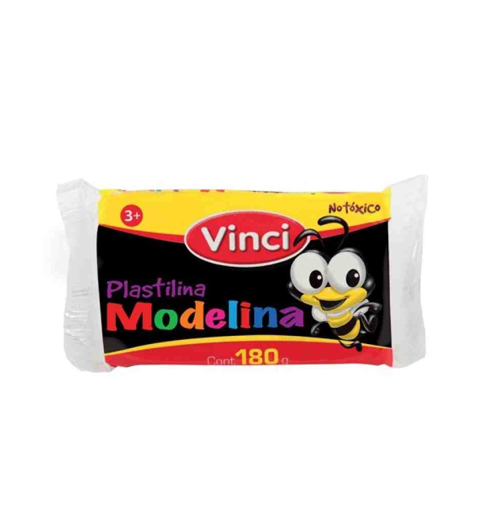 PLASTILINA MODELINA VINCI 180G. NEGRO E.5 C.100