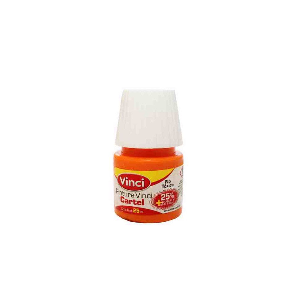 PINTURA CARTEL 53 VINCI 25ML.ROJO NARANJA E.10 C.200