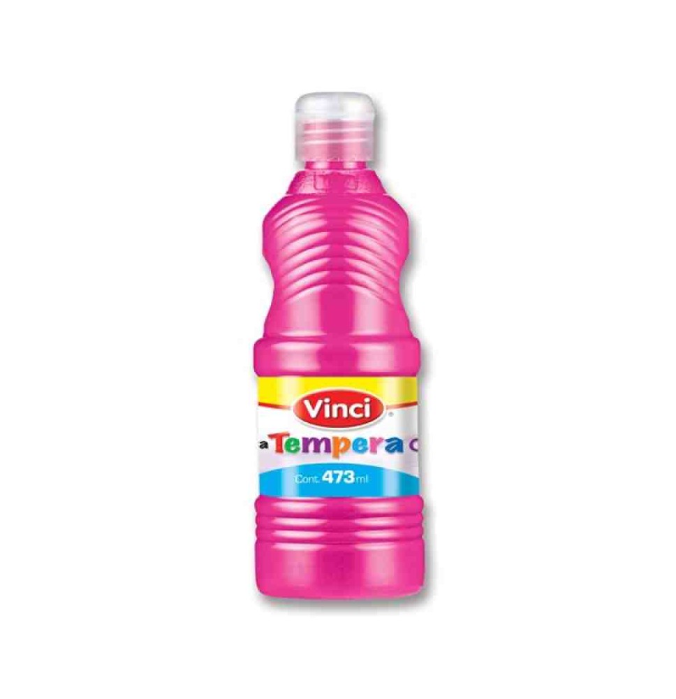 PINTURA TEMPERA VINCI 473ML. ROSA FLUOR. C.12