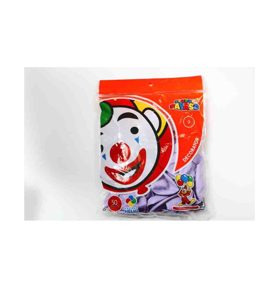 GLOBOS DECORATOR 9 BOL.C50 LILA C.100