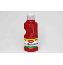 PINTURA DEDOS LAVABLE VINCI 237ML.ROJO E.6
