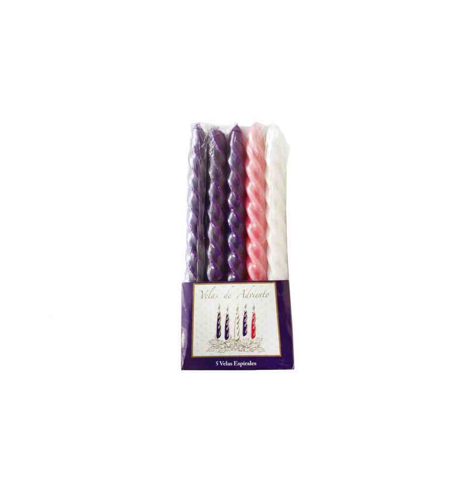 VELAS DE ADVIENTO COLORANTES PAQ.C5 PZAS. C.41