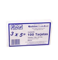 TARJETAS BLANCAS DIPAO 3X5 PAQUETE C100 C.50