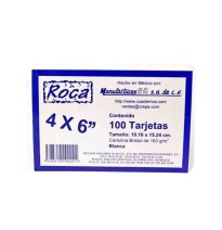 TARJETAS BLANCAS DIPAO 4X6 PAQUETE C100 C.50