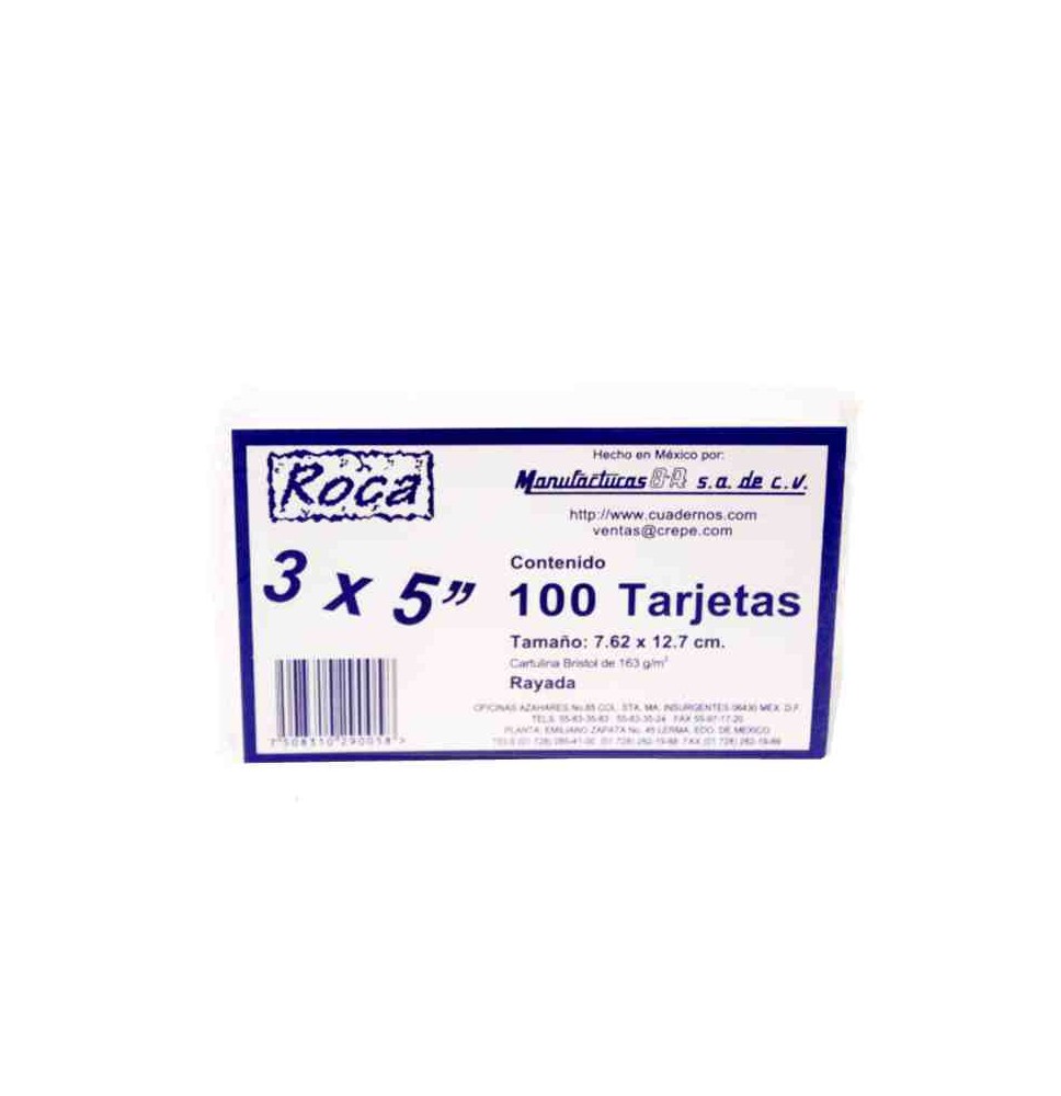 TARJETAS RAYADAS DIPAO 3X5 PAQUETE C100 C50