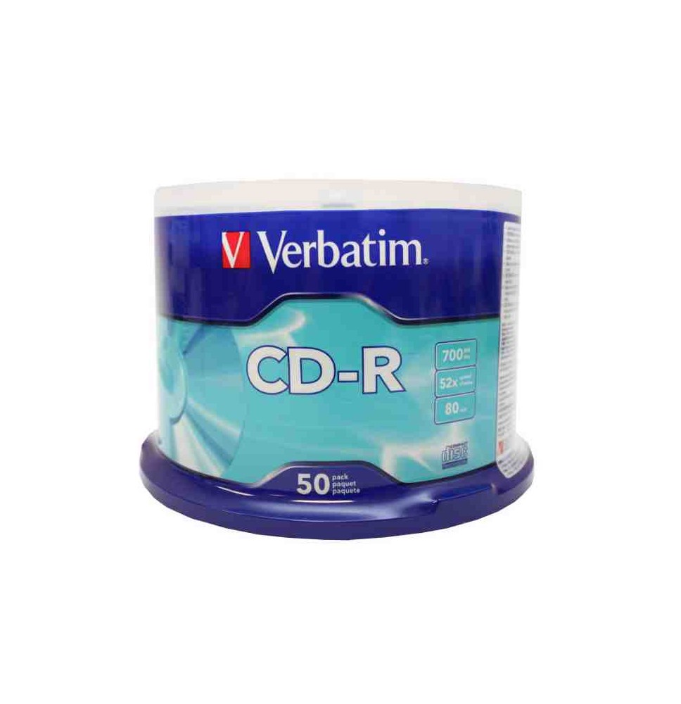 CD-R VERBATIM 52X 80MIN. 700MB TORRE C50 PZ 94691