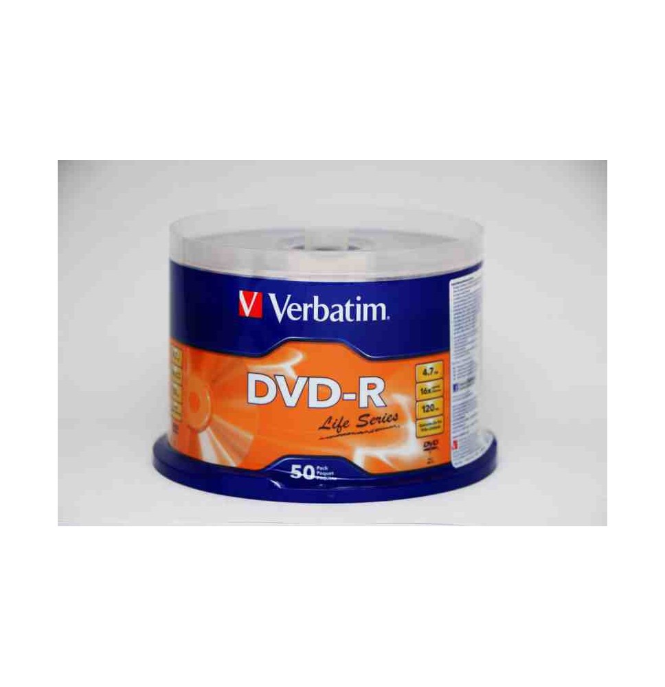 DVD-R VERBATIM 4.7GB 16X 120MIN. TORRE C50 9717697493