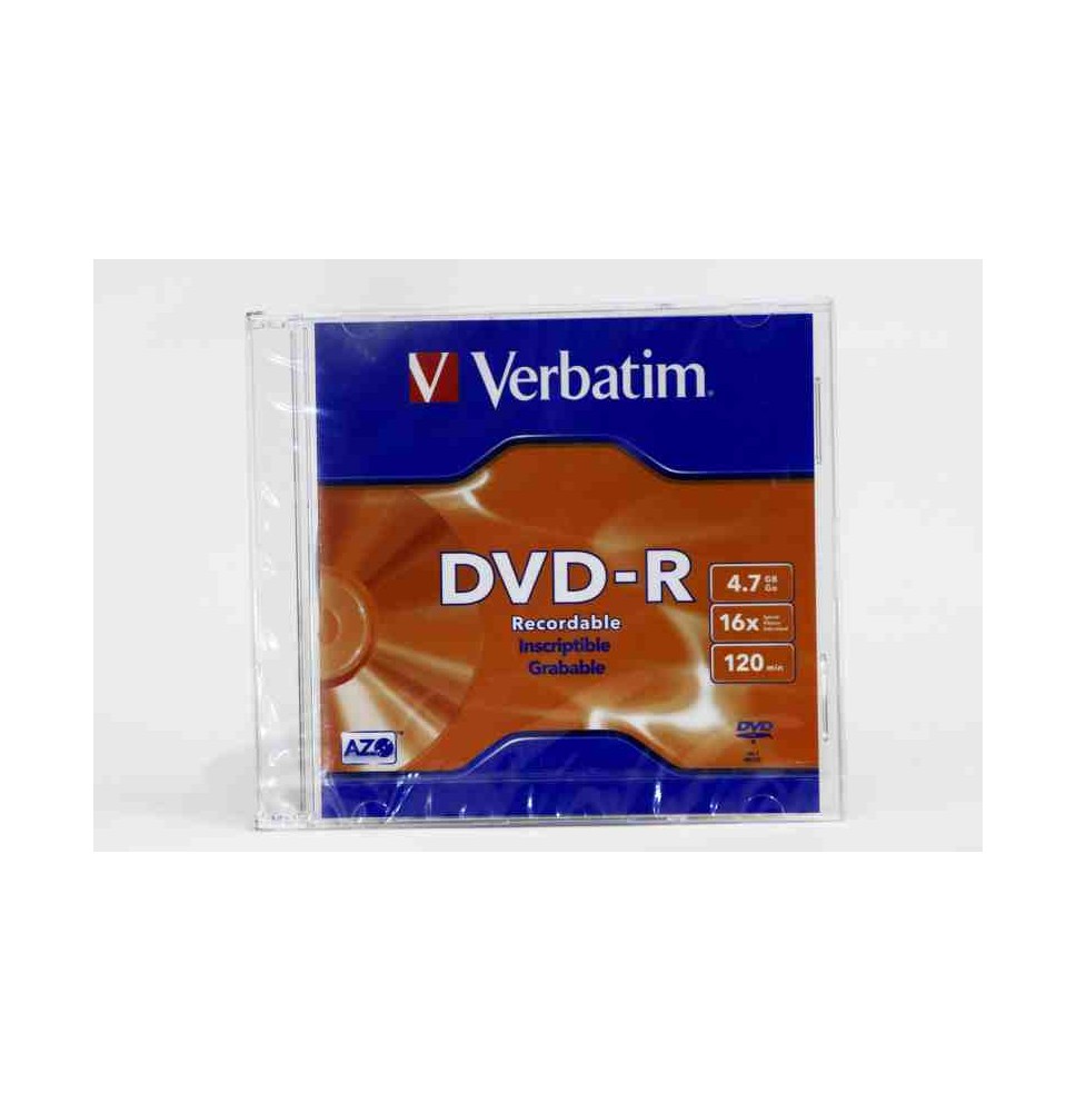 DVD-R VERBATIM 4.7GB 16X 120MIN. CAJA C1 95093
