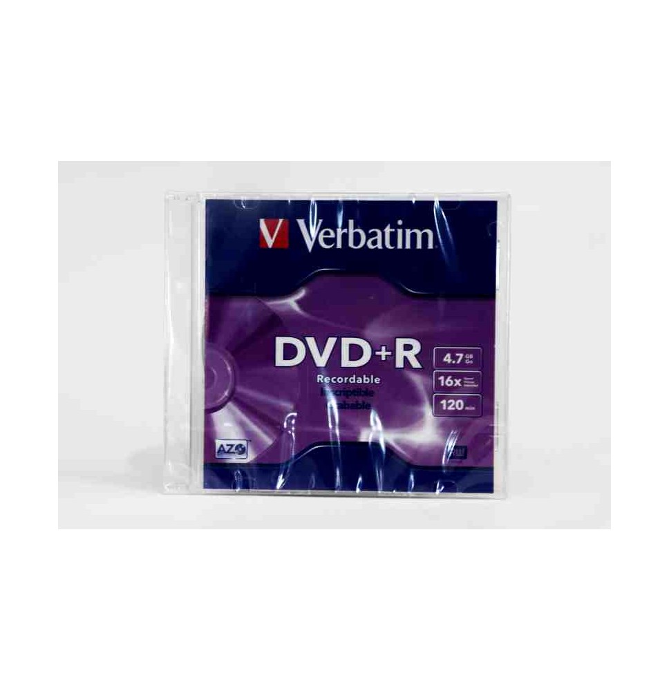 DVDR VERBATIM 4.7GB 16X 120MIN. REGRAB. CJ.C1 95059