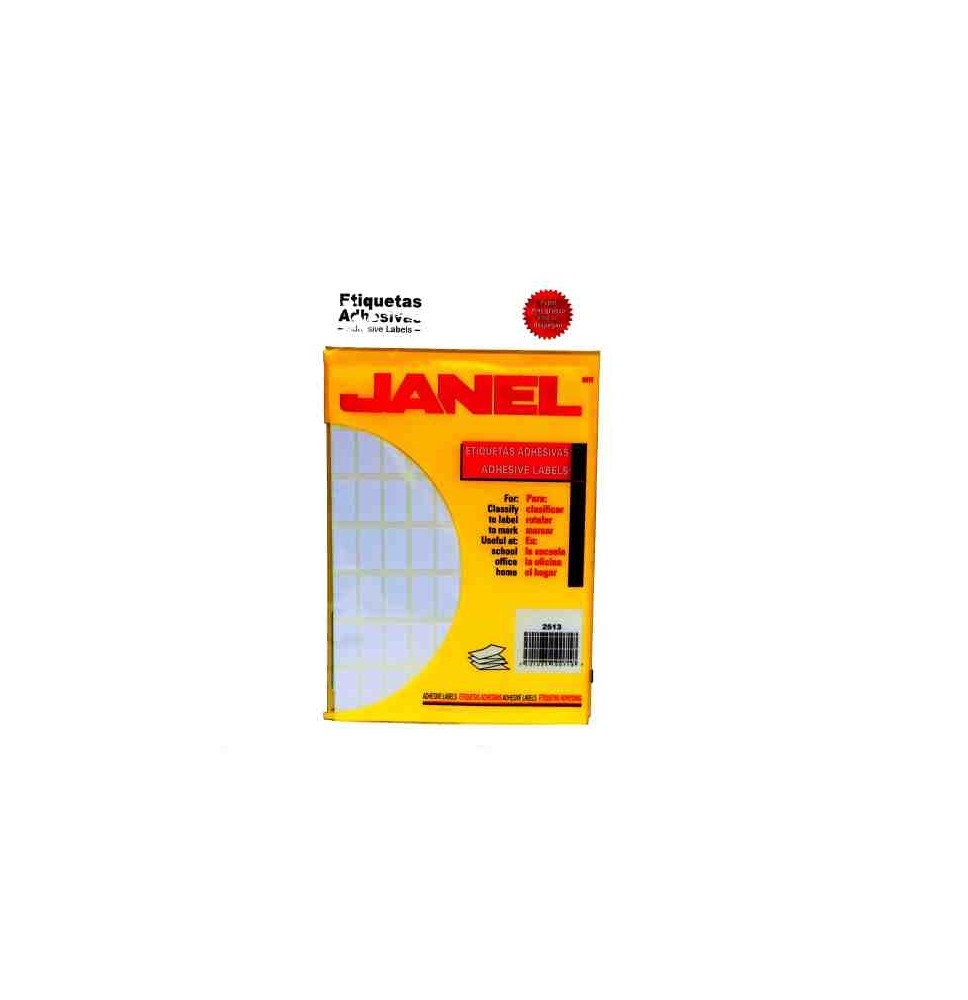 ETIQUETA ADH. BCA. JANEL 25X13 8 PAQ.C20H. E.20