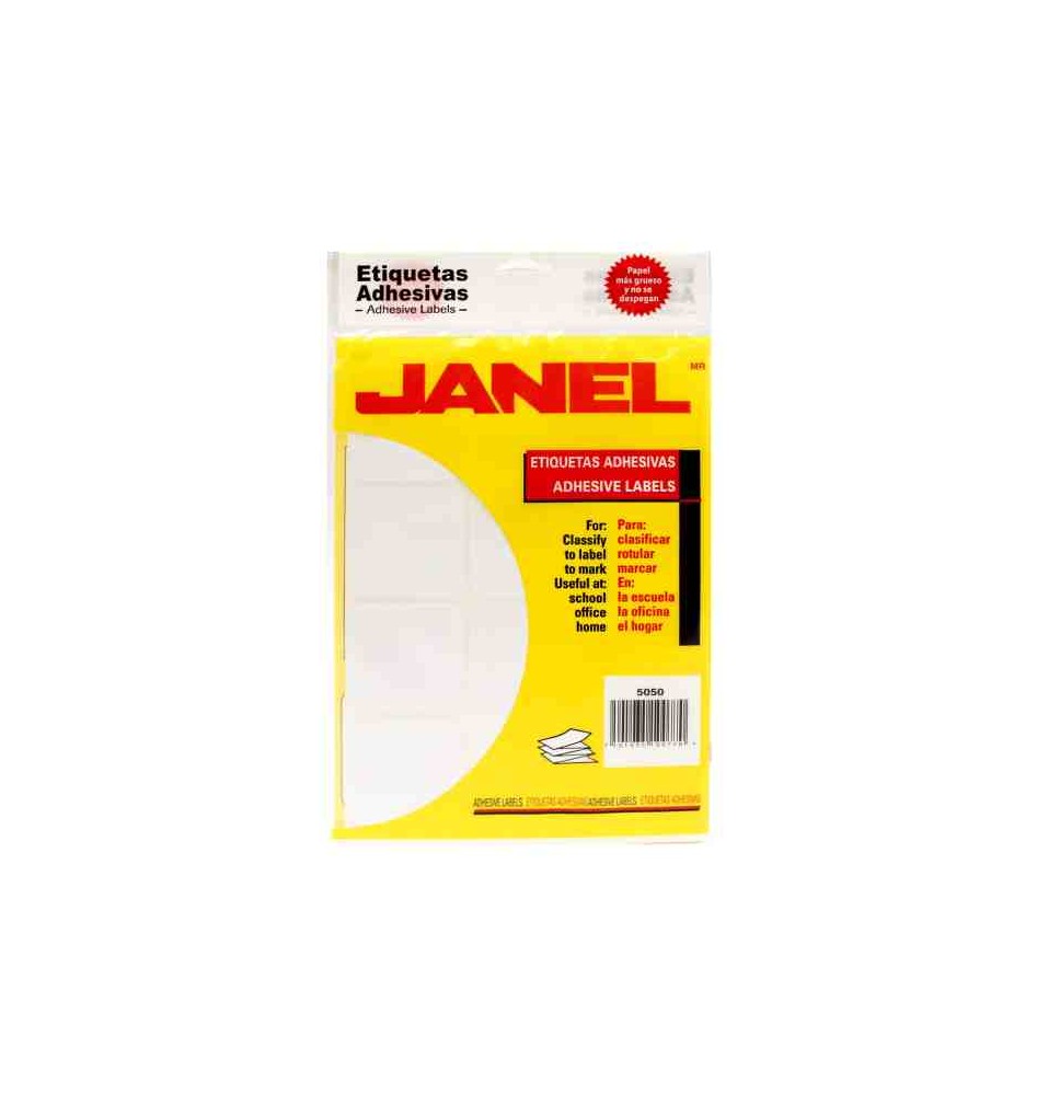 ETIQUETA ADH. BCA. JANEL 50X50 19 PAQ.C20H. E.20