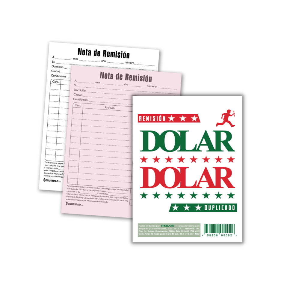 REMISION 18 CTA. DUPLICADO 50H. DOLAR RD-2 E.200