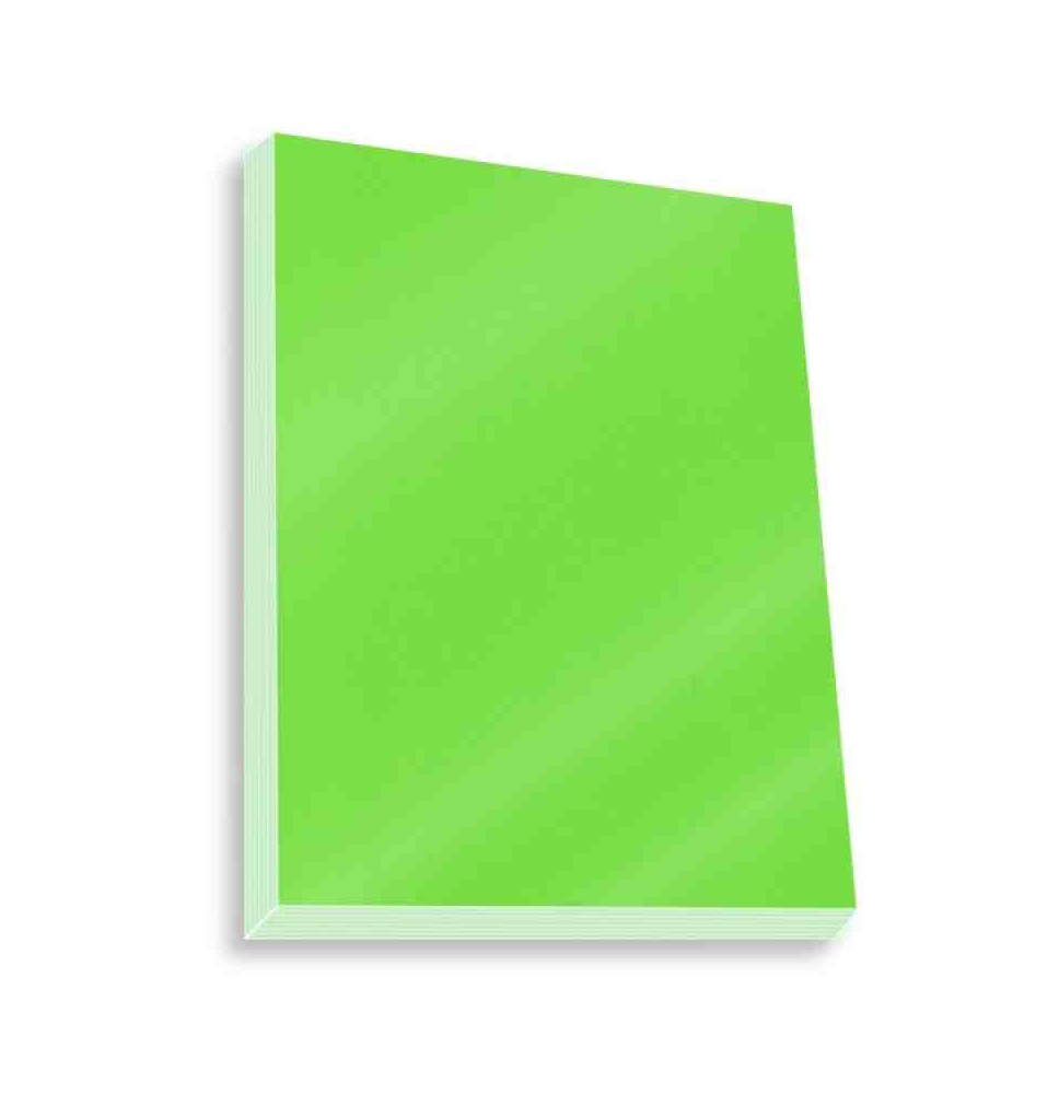 PAPEL LUSTRE SATINADO 49X66 CM. VERDE MANZANA 420 25500