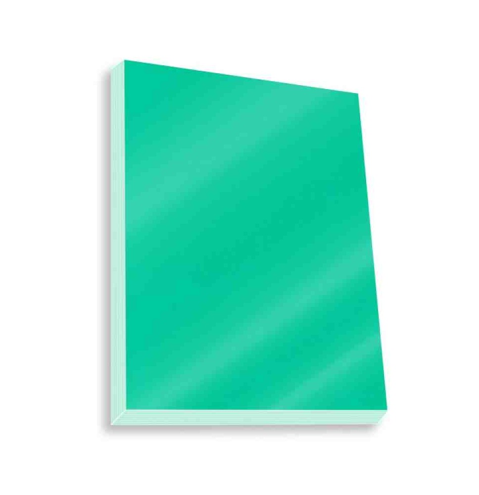PAPEL LUSTRE SATINADO 49X66 CM. TURQUESA 431 E.25 C500