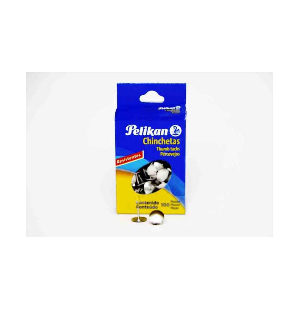 CHINCHETAS CJA.C100 PZ. PLATA PELIKAN C.50
