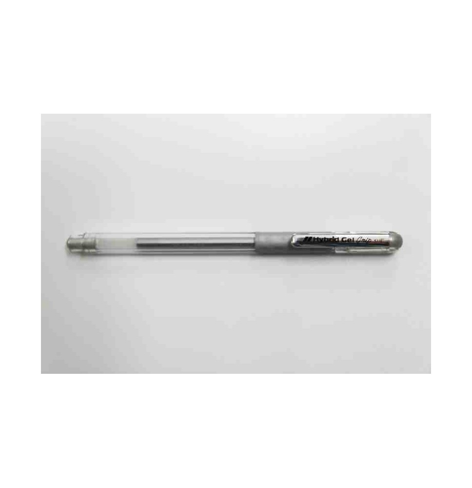 BOLIGRAFO GEL HYBRID GRIP K118Z PENTEL 0.8MM PLATA 12576
