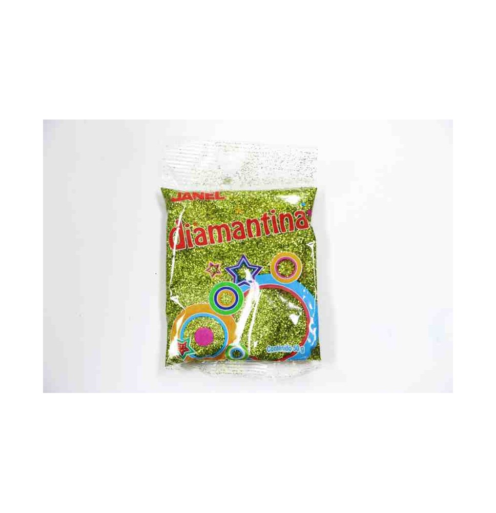 DIAMANTINA FINA BOL. 50G. 06 VERDE LIMON E.20