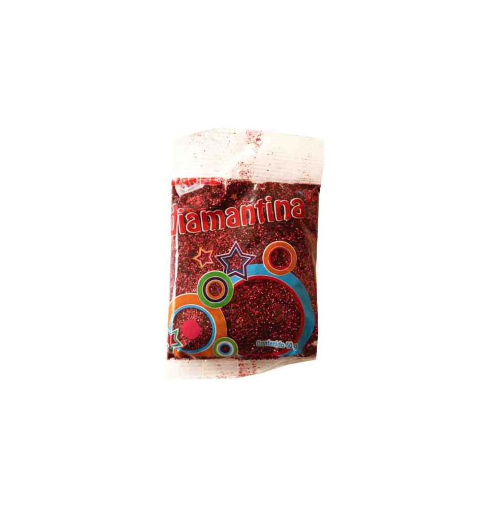 DIAMANTINA FINA BOL. 50G. 01 ROJO E.20
