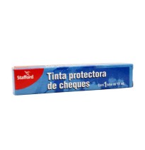 TINTA PROTECTOR DE CHEQUES STAFFORD AZUL 12ML. E10 C120
