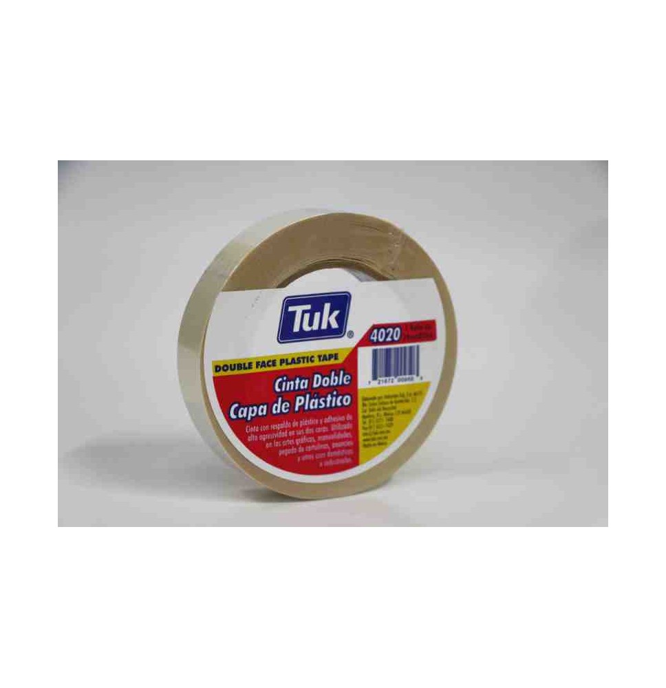 CINTA ADH. DOBLE CAPA PLAST. 24X50M. TUK 4021 C.36