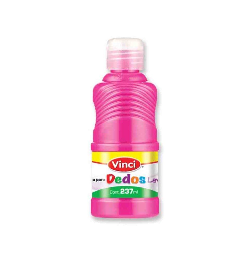 PINTURA DEDOS LAVABLE VINCI 237ML.MAGENTA E.6
