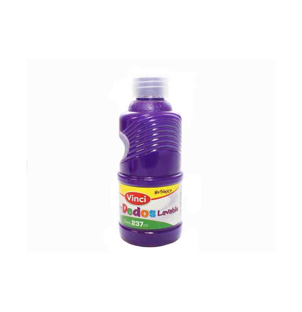 PINTURA DEDOS LAVABLE VINCI 237ML.VIOLETA E.6