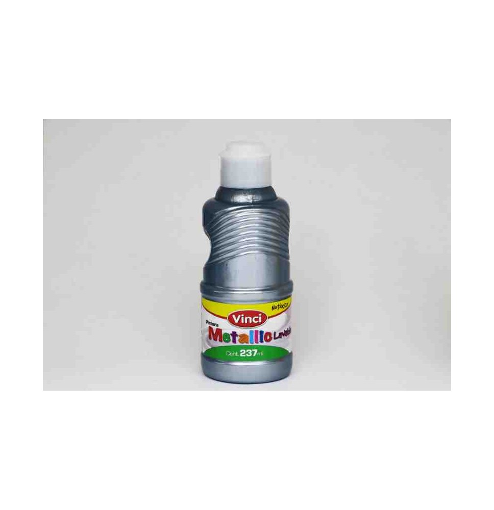 PINTURA DEDOS METALLIC VINCI 237ML. PLATA E.6