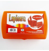 CAJA LAPICERA CGIOSER PLAST. JANEL 21X12X6 NARANJA C.56
