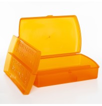CAJA LAPICERA CGIOSER PLAST. JANEL 21X12X6 NARANJA C.56
