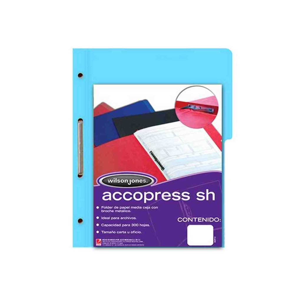 FOLDER CBROCHE OFI. AZUL CL. ACCOPRESS P-4564 C.140