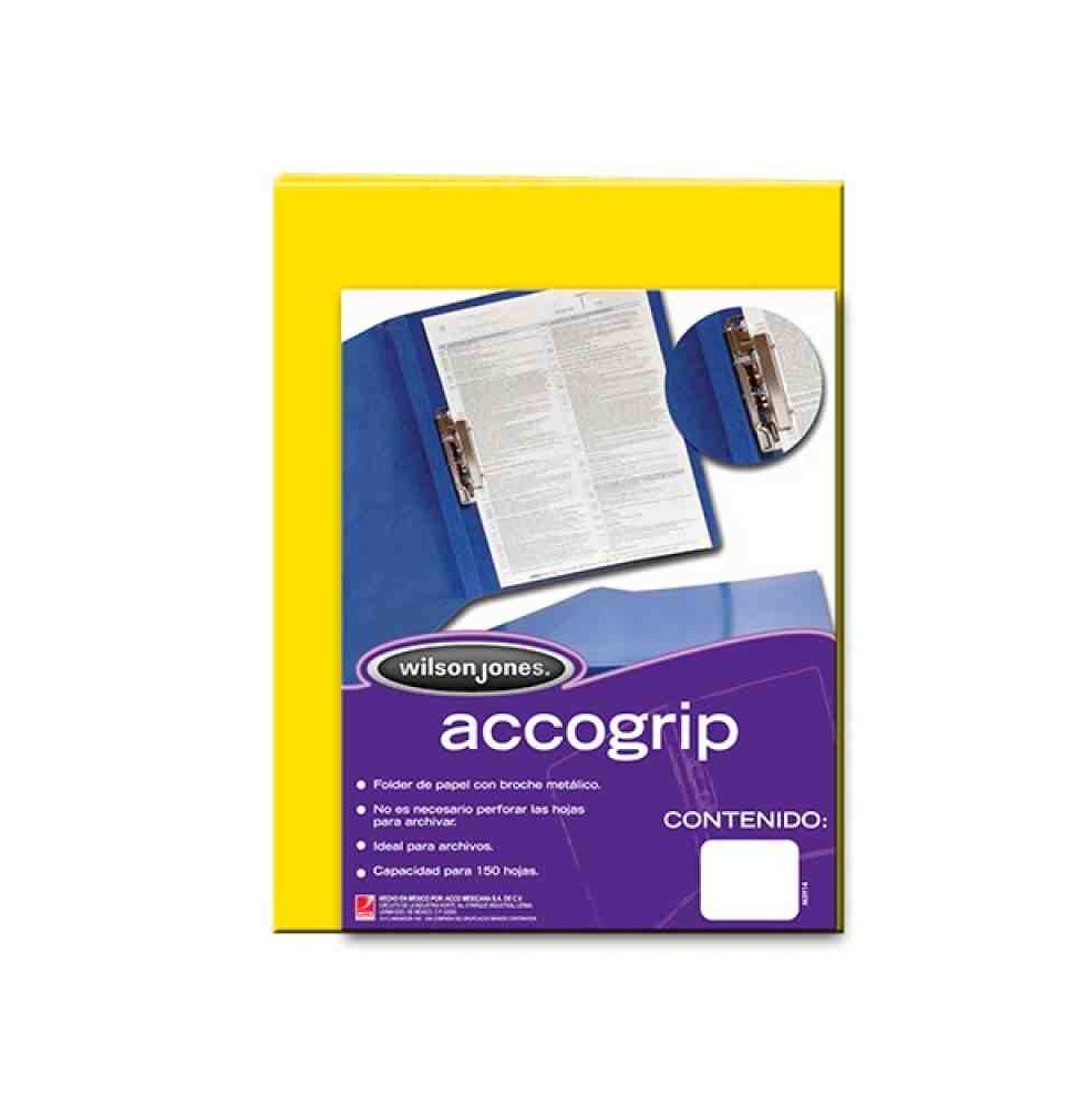 FOLDER CPALANCA OFI. AMARILLO ACCOGRIP P-0974 E.4 C.48