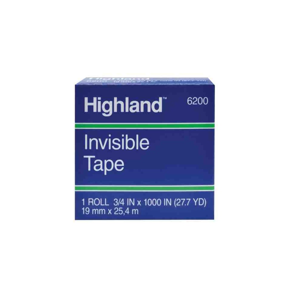 CINTA ADH. INVISIBLE 19X32.9M. 3M HIGHLAND 6200 C.144